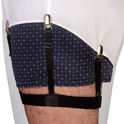 Picture of Mens Shirt Stays Shirt Holder Straps Adjustable - Black