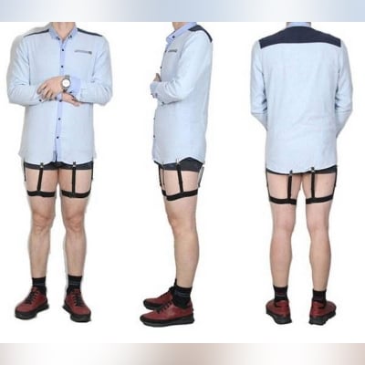 Picture of Garter Style Shirt Stays – Adjustable Elastic Shirt Garters with Locking, Non-Slip Clips - Black