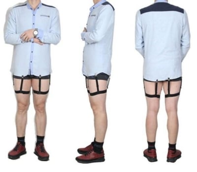 Picture of Garter Style Shirt Stays – Adjustable Elastic Shirt Garters with Locking, Non-Slip Clips - Black