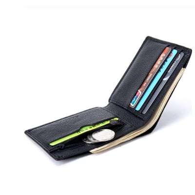 Picture of Wallet Frosted Design PU Leather Wallets Card Holder Soft Purse - Black