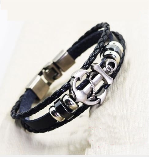 Picture of Leather Bracelet(Null) - Silver