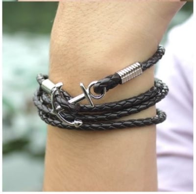 Picture of Best Leather Bracelets for Men(Null) - Black