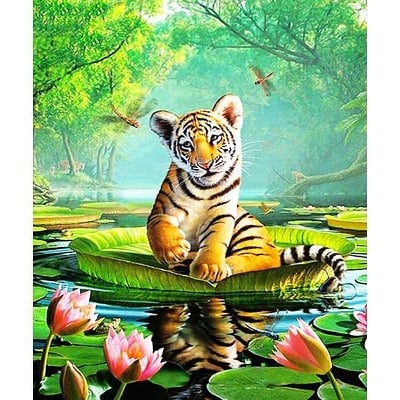 Picture of Baby play Tiger Animal Toy - Yellow