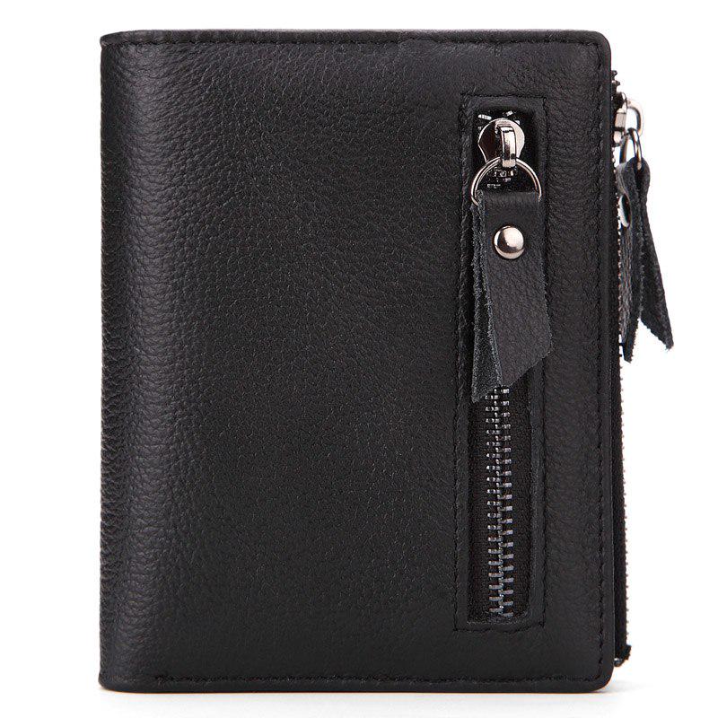 Picture of Men's Leather Zipper wallet For Men - Black