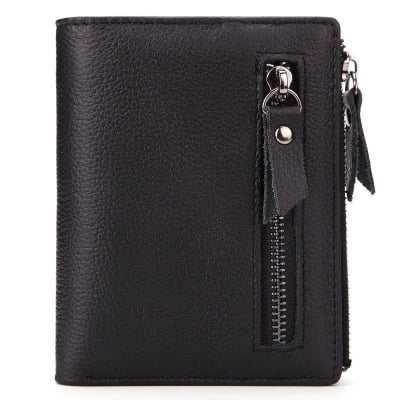 Picture of Men's Leather Zipper wallet For Men - Black