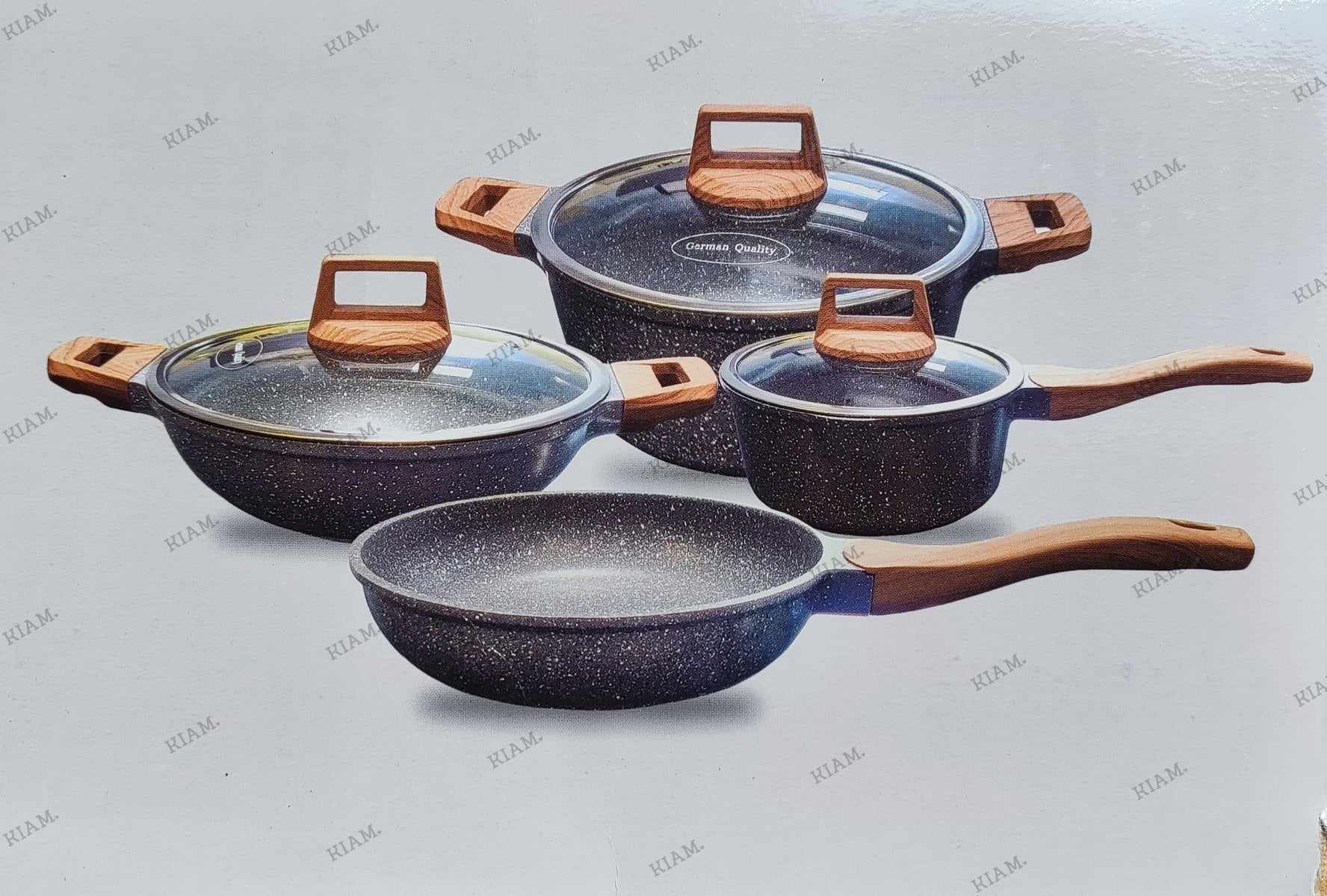 Picture of Kiam Non-Stick 7 Pcs Cookware Set (Induction bottom) (Multicolor-Diecasting)