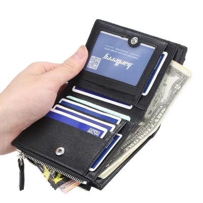 Picture of New Leather Wallet For Men - Wallet - Black