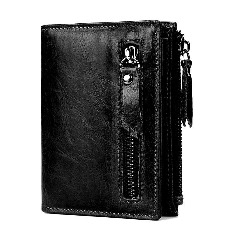 Picture of New Two Zipper Business Money Bag For Men - Black