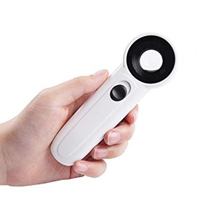 Picture of Portable HD Magnifier LED Light Handheld Magnifier - White