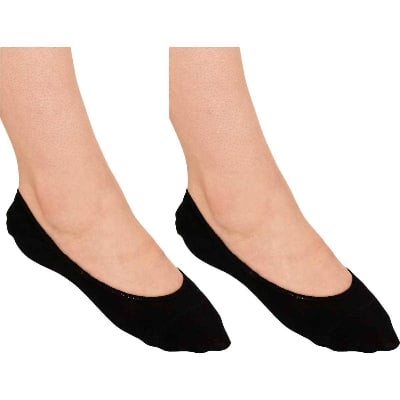 Picture of Transparent Nylon Ankle Length Socks With Thumb - Black
