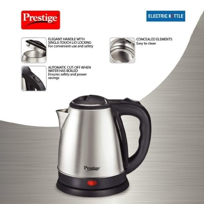 Picture of Water Heater/ Electric Kettle 1.8 Liter for Make tea, coffee and Hot water (MIXED COLOR) (Prestige-P666)