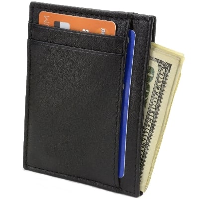 Picture of PU LeatherSlim business card Credit Card Holder - Black