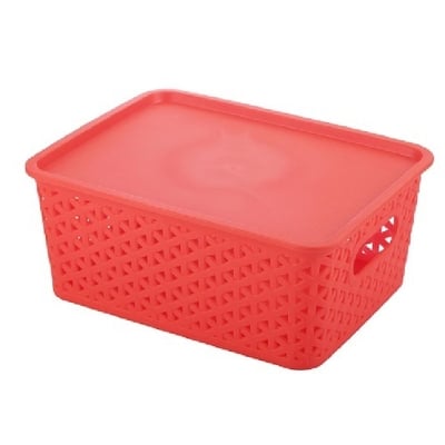 Picture of Multipurpose Solitaire Storage Basket with Lid (Multicolour)