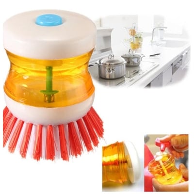 Picture of Kitchen Wash Tool Pot Dish Brush with Washing Up Liquid Soap