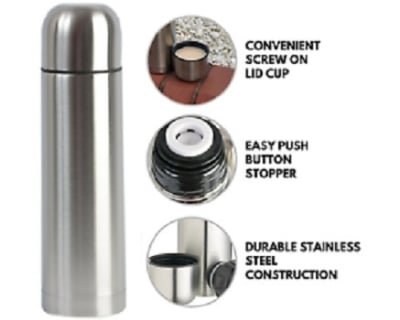 Picture of ALL STEEL HOT/ COLD WATER FLASK/TEA FLASKS/VACUUM BOTTLE 350ML-1000ML (Silver750)