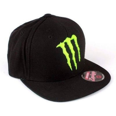 Picture of Black Cotton Monstar Hiphop Cap for Men - Black