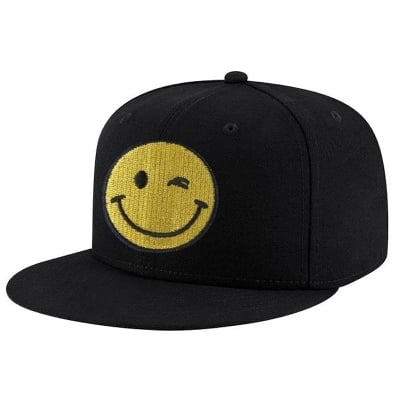 Picture of Smile Black Dj Cap For Men - Black