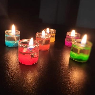 Picture of 6 Pcs Jelly candle multicolour
