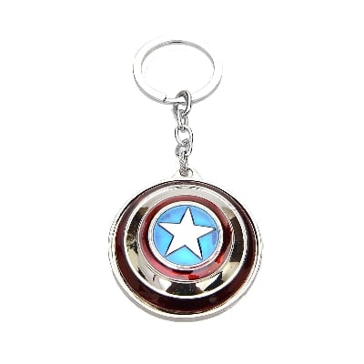 Picture of The Avengers Captain America Shield Alloy Keychain Action Figure Keyring Key Chain Fans Gift