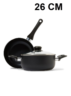 Picture of Prestiege Deluxe Granite (Set of 3 Pieces Sos Pan & Fry pan with 1 Lid) Induction Bottom (Multicolor26)