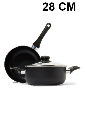 Picture of Prestiege Deluxe Granite (Set of 3 Pieces Sos Pan & Fry pan with 1 Lid) Induction Bottom (Multicolor28)