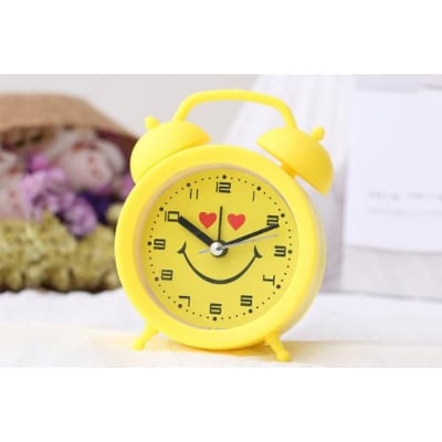 Picture of Flagsquare Twin Bell Alarm Clock with Nightlight - Yellow