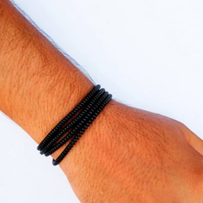 Picture of 2 Pcs Bracelet for Men- Black(Null) - Black