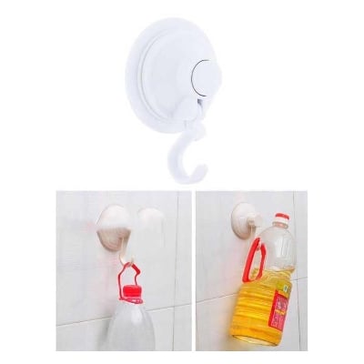 Picture of 1 Pcs Bathroom Kitchen Glass Clear Suction Cup Hook Wall Hangers