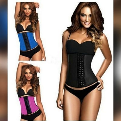 Picture of Women Body Shaper Latex Rubber Waist Trainer Cincher Underbust Corset Shapewear - Int: One size