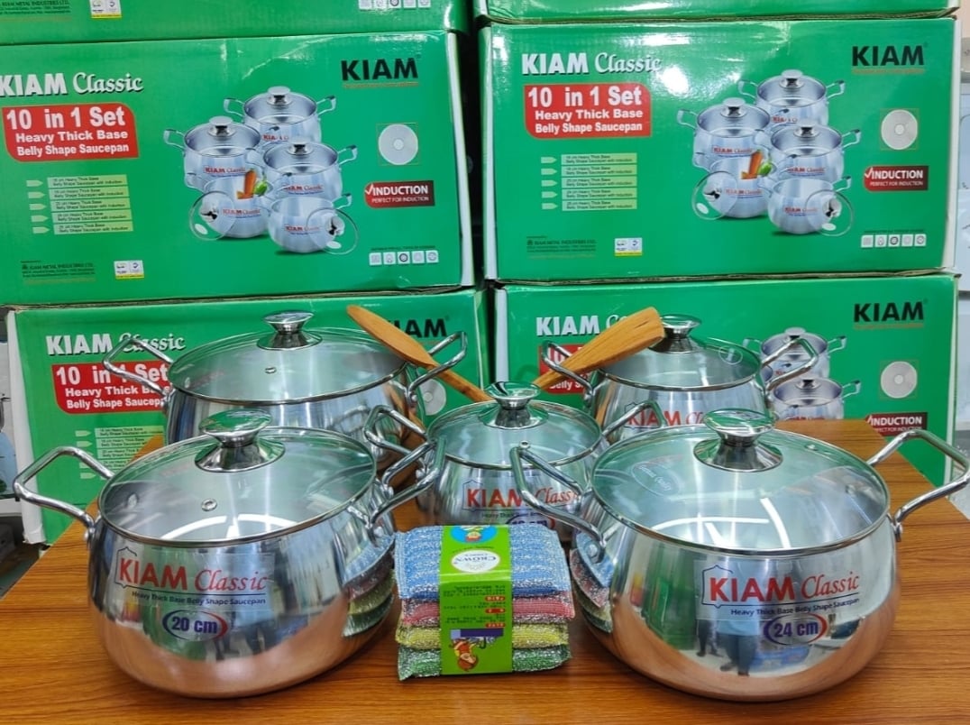 Picture of KIAM Anodize GiftBox - 10 in 1 Cookware Set (Induction Bottom) Multicolor