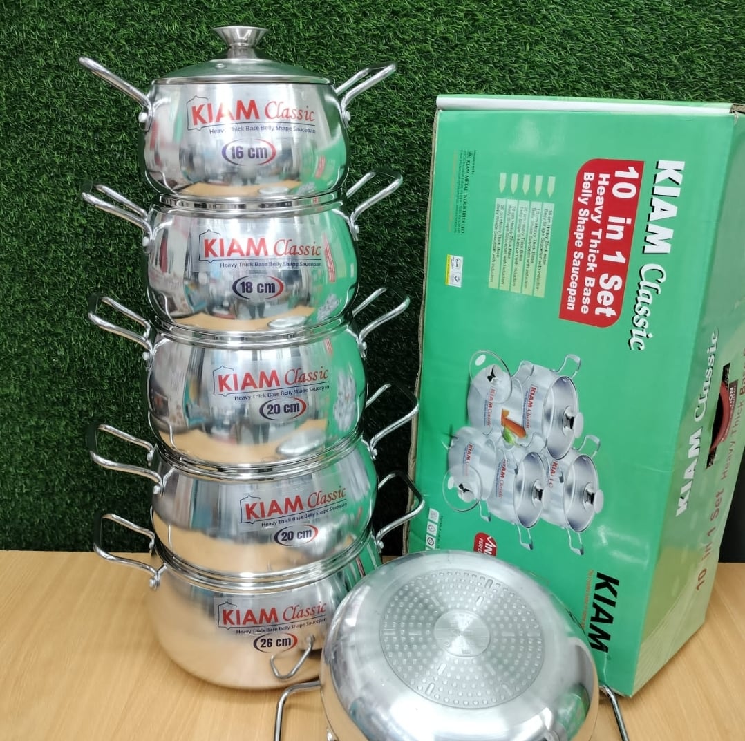 Picture of KIAM Anodize GiftBox - 10 in 1 Cookware Set (Induction Bottom) Multicolor