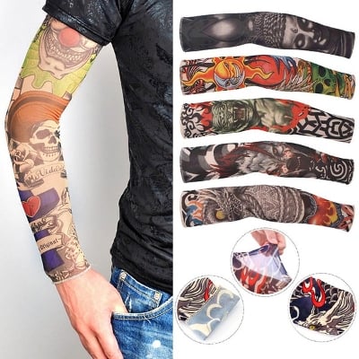 Picture of 5 PCS  Pack of 5 Arm Sleeves For men -Random-Color - Black