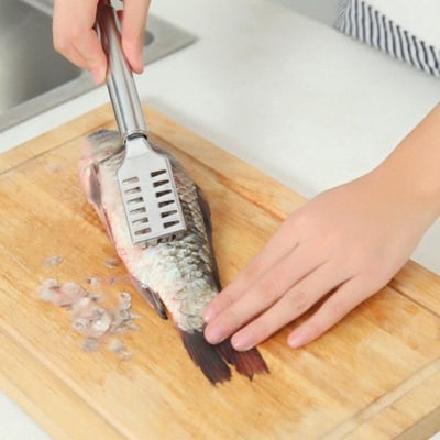 Picture of Steel Fish Skin Remover Fast Cleaning Fish Scale Peeler - Silver