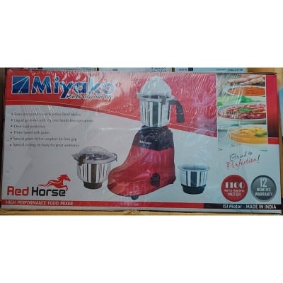 Picture of Miyako 3 IN 1 Blender & Mixer Grinder | Red Horse | 1000 Watt | Made in India 