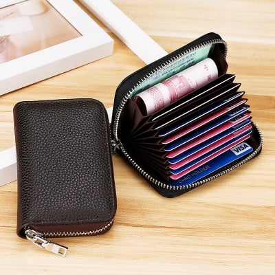 Picture of Zipper All type Card Holder with Wallet - Black