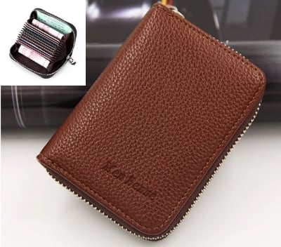 Picture of Arrival Dedit or Credit Card Holder with Money pocket For Woman/Men - Brown