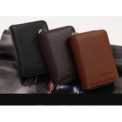 Picture of Multifunctional Slim PU Leather Purse Wallets Business Credit Card Holder for Men