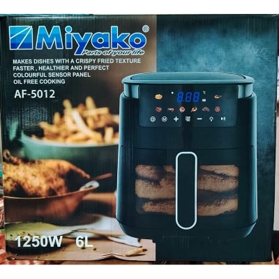 Picture of Miyako AF-5012 Auto cut off /resume when reach/ below preset temperature Air Fryer 6 liter Black