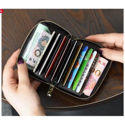 Picture of One Zipper Around Latest Block Security Travel Mini Wallet/Purse