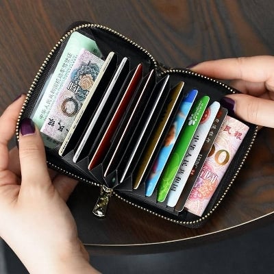 Picture of Multi-card mini PU Leather Wallet/Card Holder - Chocolate