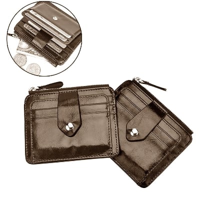 Picture of Leather Men Women Wallet & Card Holder - Chocolate