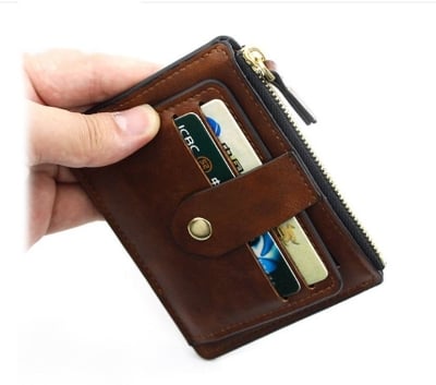 Picture of Slim Zipper pocket wallet with 8 Card holder Slots
