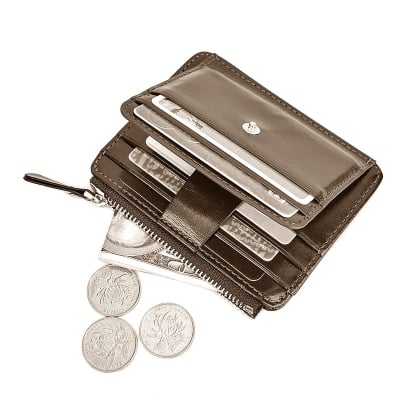 Picture of Fashion Short Business Card Holder With Wallet - Chocolate