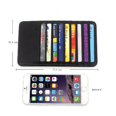 Picture of Leather Credit & visiting Card Holder - Black