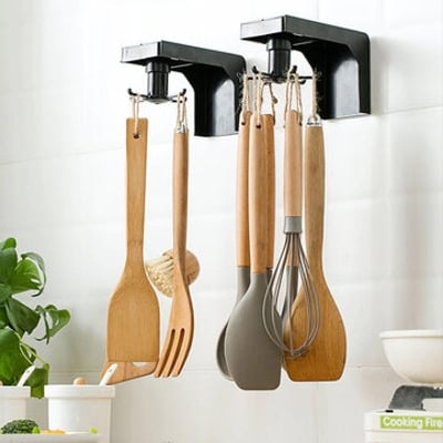 Picture of Kitchen Wall-Hook Rotating Kitchenware Shovel Spoon Holder Hanger Storage
