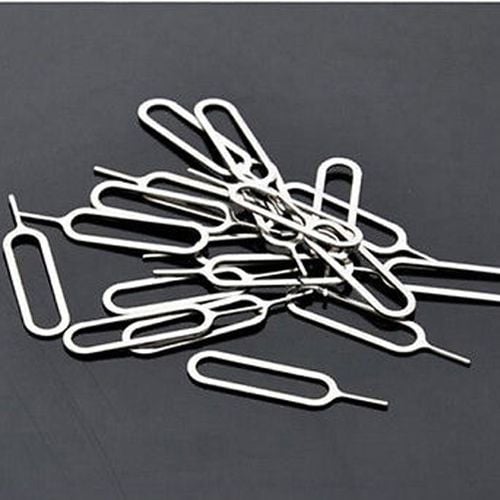 Picture of 2 pcs  Metal Sim Card Tray Removal Eject Pin Key Tool Ejector Needle For Mobile Phones