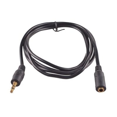 Picture of Audio Extension Cable 3.5mm Jack Male to Female AUX Cable - Black
