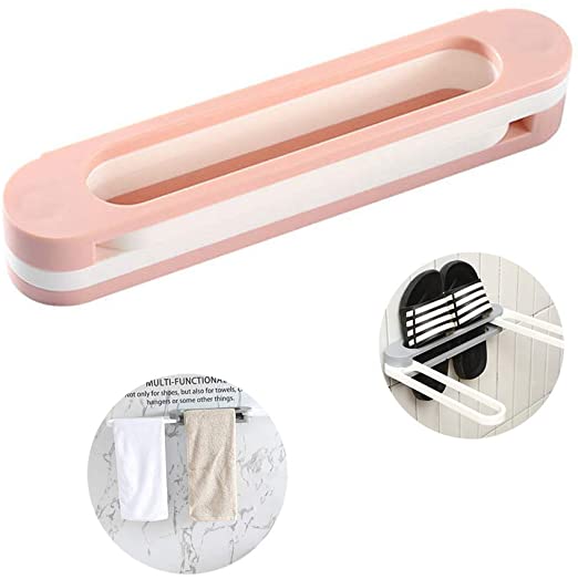 Picture of 1Pcs New Products Holds 3 Pairs Shoes Plastic Foldable Rotary Slipper Racks For Wall Mounted Hanging Rotating Shoe Rack