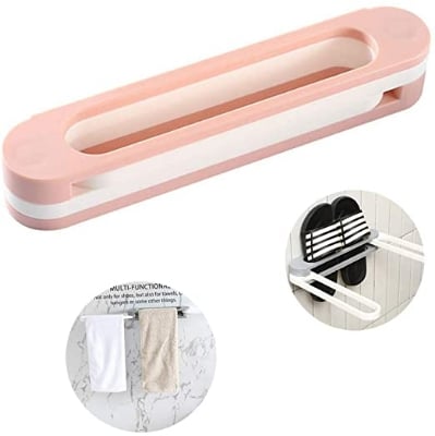 Picture of 1Pcs New Products Holds 3 Pairs Shoes Plastic Foldable Rotary Slipper Racks For Wall Mounted Hanging Rotating Shoe Rack