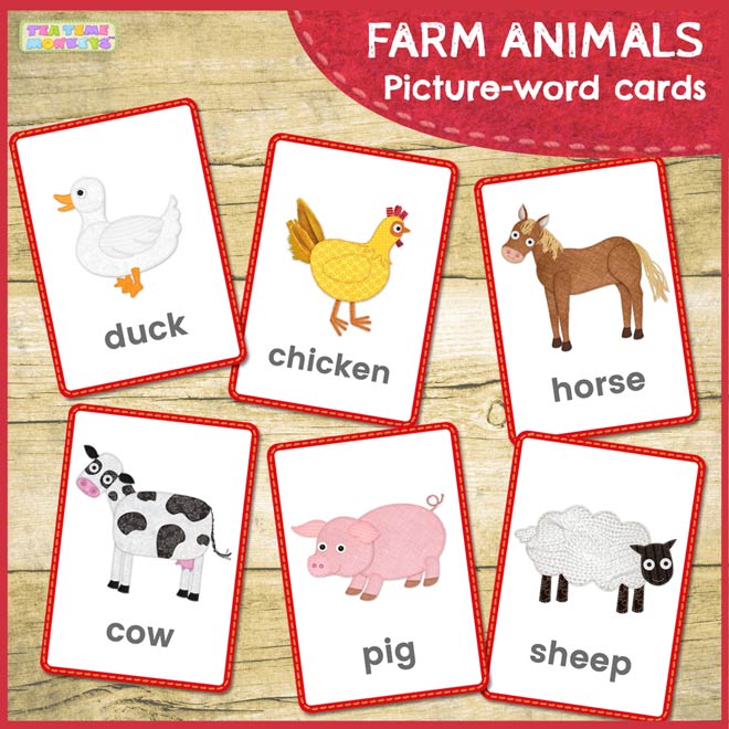 Picture of Paper Plane Design Animal Cards for Kids